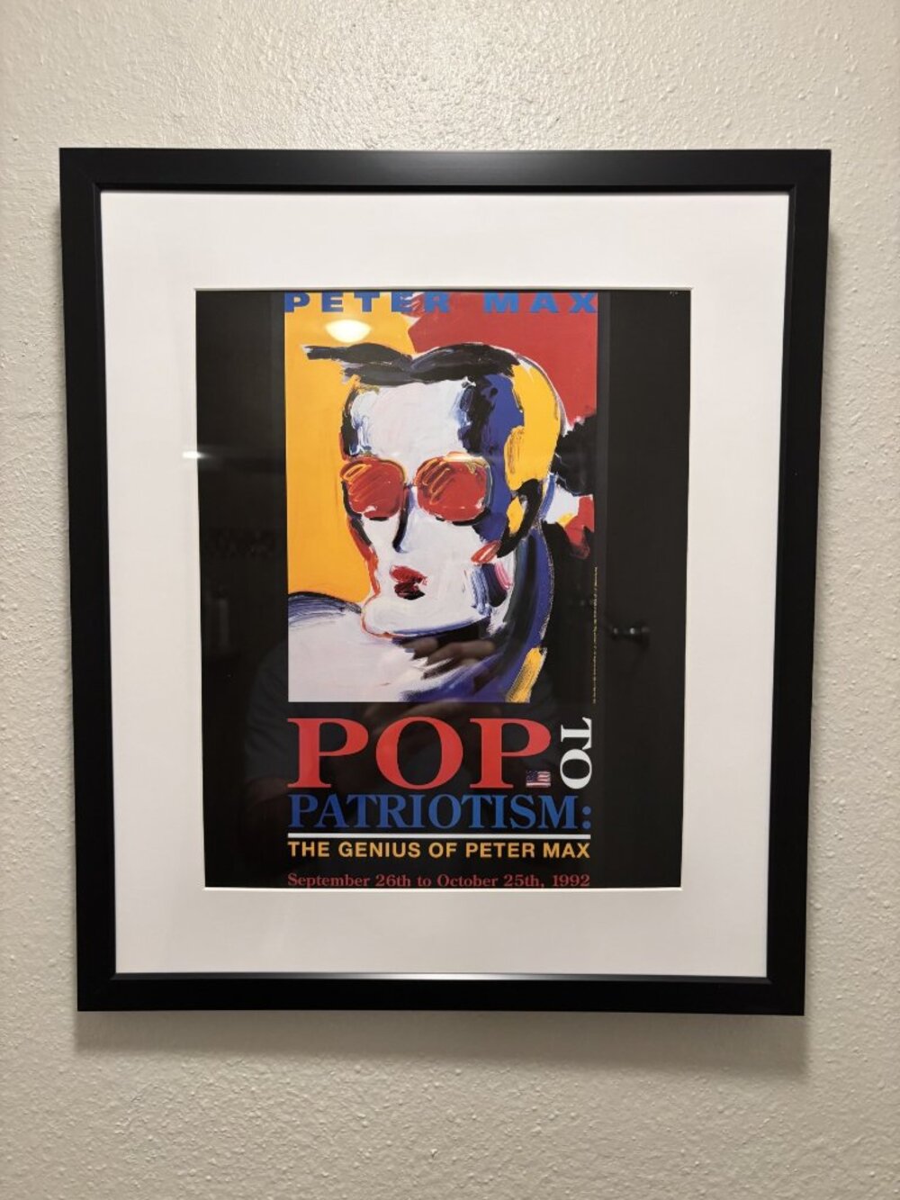 Peter Max Framed 12x14 Inch Art Print - Pop to Patriotism